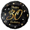 Folienballon zum 30. Geburtstag Happy Birthday Schwarz Gold Produktbild-Vorschau 2