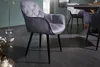 riess-ambiente Design Stuhl MILANO grau Samt mit Armlehne Produktbild-Vorschau 3