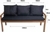 Bankkissen für 3 Personen Dunkelblau| Sitzkissen 150x60x50 Produktbild-Vorschau 3