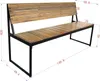 home24 Gartenbank aus Akazienholz - Schwarz / Braun - Produktbild-Vorschau 8