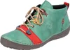 A single green boot with colorful accents and laces, isolated on a white background. Anteprima dell’immagine prodotto