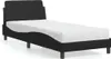 vidaXL Bett mit Matratze "Dover" Schwarz 90x200 cm Produktbild-Vorschau 1