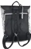 The back of a gray and black backpack. Produktbild-Vorschau