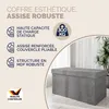 Casaria Banc de rangement gris clair 80x40x40cm Coffre de Voir les images du produit 3