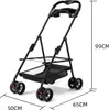 Wóżek Dla Psa Kota Składany Odpinany Transporter Różowy Podgląd zdjęcia produktu 7