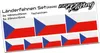 8er Set Länderfahnen Aufkleber "Czech Republic" Sticker Produktbild-Vorschau 1