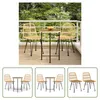 The Living Store 3-tlg. Garten-Essgruppe Poly Rattan Produktbild-Vorschau 9