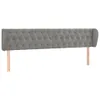 vidaXL Kopfteil mit Ohren Hellgrau 203x23x78/88 cm Samt -  Produktbild-Vorschau 15