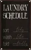 vianmo Blechschild 18x12 cm laundry schedule sort tody wash Produktbild-Vorschau 1