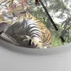 Wanduhr - Rund - Glasuhr - Tiger Dschungel Ruhe - 40x40cm - Produktbild-Vorschau 5