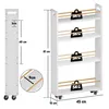 Schmales Rollregal aus Bambus mit 4 Ablagen, 45x15x81cm, Produktbild-Vorschau 2