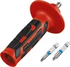 A tool handle and two screwdriver bits on a white background. Produktbild-Vorschau