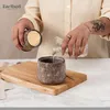 Marmor Butterdose mit Deckel, 10,8 cm, Ozeanblau Náhled obrázku produktu