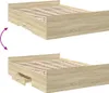 vidaXL Bettgestell mit Schubladen Sonoma-Eiche 140x190cm Produktbild-Vorschau 6