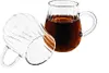 6er Riffle Gläser-Set 350 ml - Tee- Kaffeegläser mit Henkel Produktbild-Vorschau 1
