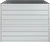 A front view of a galvanized steel raised garden bed. Produktbild-Vorschau