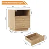 INONEFT, ensemble de 2 tables de chevet, table de nuit avec Voir les images du produit 2