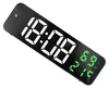 A digital alarm clock displaying the time and environmental information. Voir les images du produit