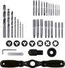 A collection of metal drill bits and taps arranged on a white background. Produktbild-Vorschau