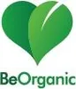 A green heart-shaped logo with a leaf vein design, with the text "BeOrganic" below it. Produktbild-Vorschau