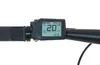 A close-up view of an electric bicycle's handlebar display and grip. Produktbild-Vorschau