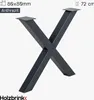 HOLZBRINK Tischkufen X-Form aus Vierkantprofilen 80x80 mm, Produktbild-Vorschau 4