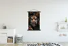 MuchoWow® Textilposter Tiger - Blumen - Braun 120x180 cm Produktbild-Vorschau 2