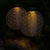 LED Solarleuchte, Lebensblume, silber-antik, rund, H 41 cm Produktbild-Vorschau 2