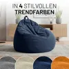 Lumaland Sitzsack 185l dunkelblau Comfort Feincord Produktbild-Vorschau 9