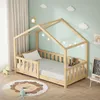 ML-Design detská posteľ domček posteľ 70x140 cm prírodná, Náhľad obrázku produktu 7
