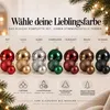 Baubles natalizi in plastica infrangibile - set di 46, oro Anteprima dell’immagine prodotto 4