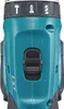 A close-up view of the top section of a teal and black power drill, showing the speed and torque settings. Produktbild-Vorschau