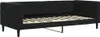 Sofa Z Funkcją Spania, Czarna, 90X200 Cm, Obita Aksamitem Podgląd zdjęcia produktu 1