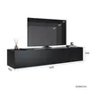 SONNI Armoires TV Noir brillant suspendues en bois 160 x 40 Voir les images du produit 3