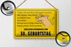 Blechschild Spruch 30x20cm Glückwunsch zum 50.Geburtstag Produktbild-Vorschau 2