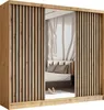 Armoire Erika de 240 cm avec lamelles et miroir, 3 portes Voir les images du produit 1