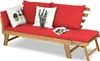COSTWAY Gartenbank mit Liegefunktion, Gartensofa mit Produktbild-Vorschau 1