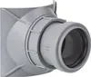 Close-up view of a gray plastic pipe fitting. Náhled obrázku produktu
