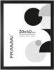 A black picture frame with abstract geometric shapes and text on a white background. Anteprima dell’immagine prodotto
