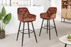 Design Barhocker MILANO braun Samt Barstuhl mit Produktbild-Vorschau 3
