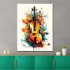 Abstrakt Kontrabass Colour Leinwandbild Wandbild Kunstdruck Produktbild-Vorschau 2