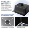 ANW HOME Lavello cucina 46x45 cm nero acciaio inox 304, 1 Anteprima dell’immagine prodotto 6