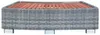 vidaXL Spa Step Grey Poly Rattan 92 × 45 × 25 cm Náhľad obrázku produktu 3