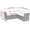 vidaXL Set di divani da giardino 5 pezzi con cuscini in Anteprima dell’immagine prodotto 3