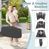 COSTWAY 5-in-1 Bijzetbed voor baby's, reisbed met wiegje en Productafbeelding-voorbeeld 8