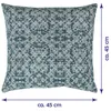 Dekoračný vankúš 45 x 45 cm ( Orient Petrol/White ) v Náhľad obrázku produktu 4
