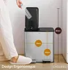 CASABEL Poubelle Cuisine Double 2x15L en Acier Inoxydable, Voir les images du produit 4