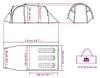 vidaXL Tunnel-Campingzelt 3 Personen Weiß Dunkel Produktbild-Vorschau 9