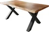 Esstisch 180 x 90 cm Akazie massiv natur Baumkantentisch Produktbild-Vorschau 2