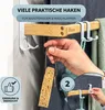 eluno Handtuchhalter mit 2 Handtuchstangen und 6 Haken - Produktbild-Vorschau 5
